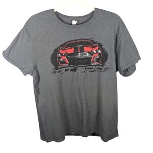 Fruit of the Loom Ford GT 500 Front car graphic men's Tshirt size large